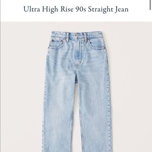 NWT Abercrombie and Fitch “The ‘90s Straight” Ultra High Rise Jean
